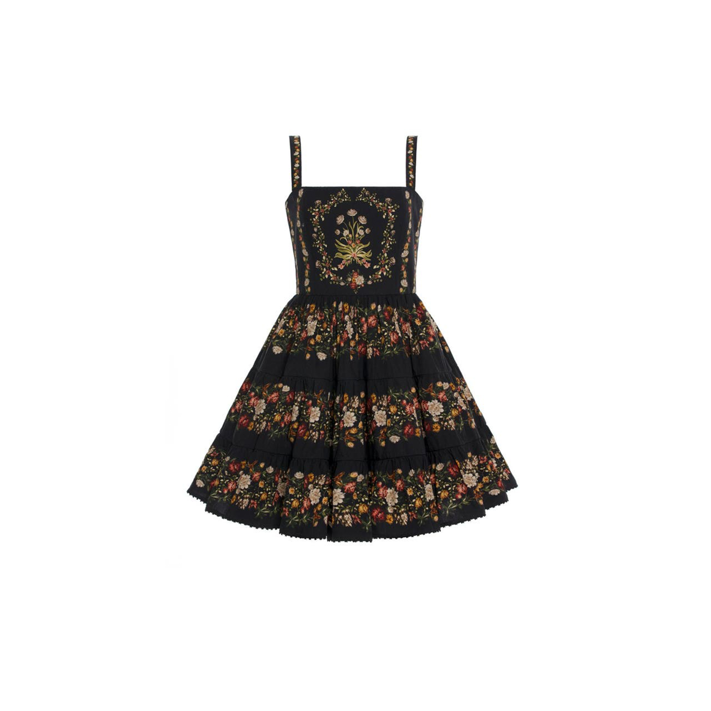 ZIMMERMANN AGUA BY AGUA BENDITA LIMA TIERED FLORAL-PRINT COTTON MINI DRESS 